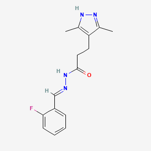 3-(3,5-Dimethyl-1H-pyrazol-4-YL)-N'-(2-fluorobenzylidene)propanohydrazide