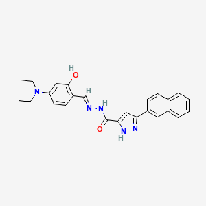 N'-(4-(Diethylamino)2-HO-benzylidene)3-(2-naphthyl)-1H-pyrazole-5-carbohydrazide