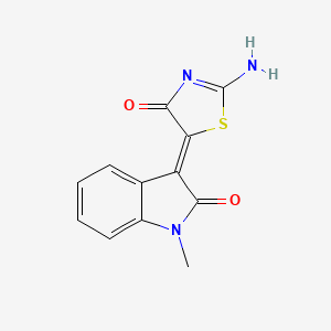 3-(2-Imino-4-oxo-thiazolidin-5-ylidene)-1-methyl-1,3-dihydro-indol-2-one