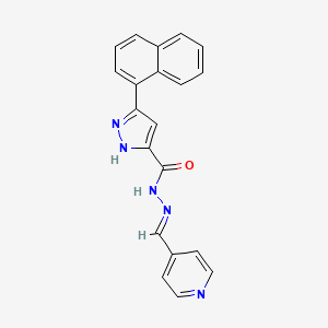 molecular formula C20H15N5O B11662009 3-(naphthalen-1-yl)-N'-[(E)-pyridin-4-ylmethylidene]-1H-pyrazole-5-carbohydrazide 