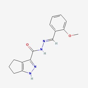 N'-[(E)-(2-methoxyphenyl)methylidene]-1,4,5,6-tetrahydrocyclopenta[c]pyrazole-3-carbohydrazide