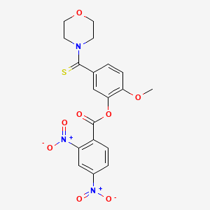 molecular formula C19H17N3O8S B11662028 [2-methoxy-5-(morpholine-4-carbothioyl)phenyl] 2,4-dinitrobenzoate 