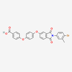 molecular formula C28H18BrNO6 B11662037 4-(4-{[2-(4-bromo-3-methylphenyl)-1,3-dioxo-2,3-dihydro-1H-isoindol-5-yl]oxy}phenoxy)benzoic acid 