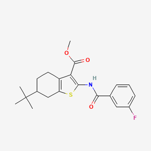 Methyl 6-tert-butyl-2-{[(3-fluorophenyl)carbonyl]amino}-4,5,6,7-tetrahydro-1-benzothiophene-3-carboxylate