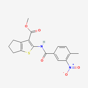 methyl 2-{[(4-methyl-3-nitrophenyl)carbonyl]amino}-5,6-dihydro-4H-cyclopenta[b]thiophene-3-carboxylate