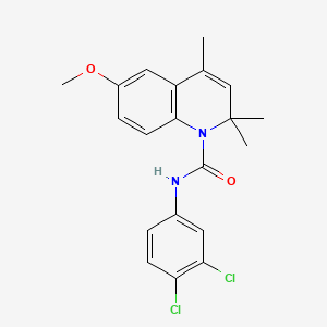 molecular formula C20H20Cl2N2O2 B11662105 N-(3,4-dichlorophenyl)-6-methoxy-2,2,4-trimethylquinoline-1(2H)-carboxamide 