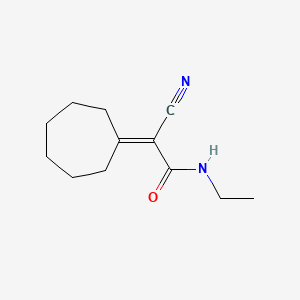 2-cyano-2-cycloheptylidene-N-ethylacetamide