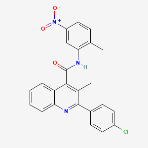 2-(4-chlorophenyl)-3-methyl-N-(2-methyl-5-nitrophenyl)quinoline-4-carboxamide