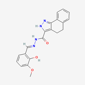 N'-[(1E)-(2-hydroxy-3-methoxyphenyl)methylene]-4,5-dihydro-1H-benzo[g]indazole-3-carbohydrazide