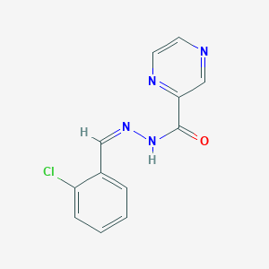 molecular formula C12H9ClN4O B11662160 N'-[(Z)-(2-chlorophenyl)methylidene]pyrazine-2-carbohydrazide 