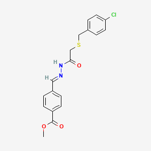 methyl 4-[(E)-(2-{[(4-chlorobenzyl)sulfanyl]acetyl}hydrazinylidene)methyl]benzoate