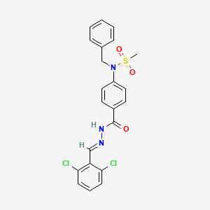 N-benzyl-N-(4-{[(2E)-2-(2,6-dichlorobenzylidene)hydrazinyl]carbonyl}phenyl)methanesulfonamide