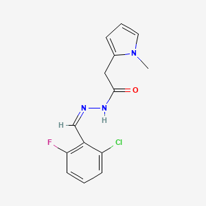 molecular formula C14H13ClFN3O B11662253 C14H13ClFN3O 