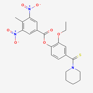 2-Ethoxy-4-(piperidin-1-ylcarbonothioyl)phenyl 4-methyl-3,5-dinitrobenzoate