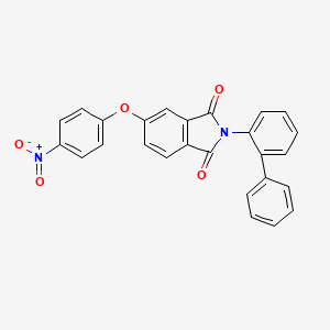 molecular formula C26H16N2O5 B11662272 2-(biphenyl-2-yl)-5-(4-nitrophenoxy)-1H-isoindole-1,3(2H)-dione 