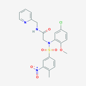 2-[N-(5-Chloro-2-methoxyphenyl)4-methyl-3-nitrobenzenesulfonamido]-N-[(pyridin-2-YL)methyl]acetamide