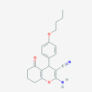 2-amino-4-(4-butoxyphenyl)-5-oxo-5,6,7,8-tetrahydro-4H-chromene-3-carbonitrile