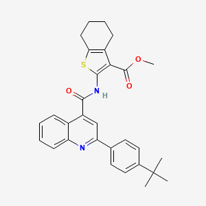 Methyl 2-({[2-(4-tert-butylphenyl)quinolin-4-yl]carbonyl}amino)-4,5,6,7-tetrahydro-1-benzothiophene-3-carboxylate