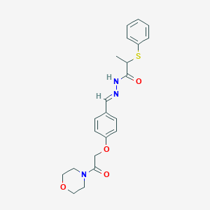 N'-[(E)-{4-[2-(morpholin-4-yl)-2-oxoethoxy]phenyl}methylidene]-2-(phenylsulfanyl)propanehydrazide