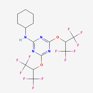 N-cyclohexyl-4,6-bis[(1,1,1,3,3,3-hexafluoropropan-2-yl)oxy]-1,3,5-triazin-2-amine