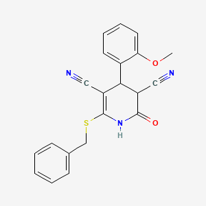 6-(Benzylsulfanyl)-4-(2-methoxyphenyl)-2-oxo-1,2,3,4-tetrahydropyridine-3,5-dicarbonitrile