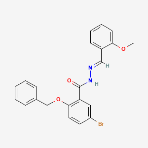 molecular formula C22H19BrN2O3 B11662497 2-(Benzyloxy)-5-bromo-N'-(2-methoxybenzylidene)benzohydrazide 