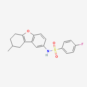 4-fluoro-N-(8-methyl-6,7,8,9-tetrahydrodibenzo[b,d]furan-2-yl)benzenesulfonamide