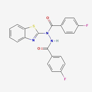 N'-(1,3-benzothiazol-2-yl)-4-fluoro-N'-(4-fluorobenzoyl)benzohydrazide