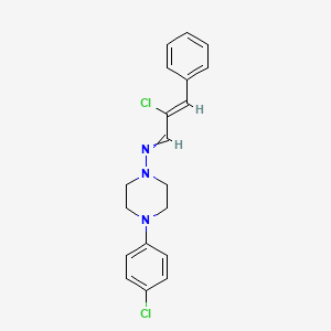 4-(4-chlorophenyl)-N-[(2Z)-2-chloro-3-phenylprop-2-en-1-ylidene]piperazin-1-amine