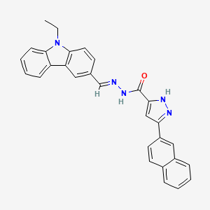 N'-[(E)-(9-ethyl-9H-carbazol-3-yl)methylidene]-3-(2-naphthyl)-1H-pyrazole-5-carbohydrazide