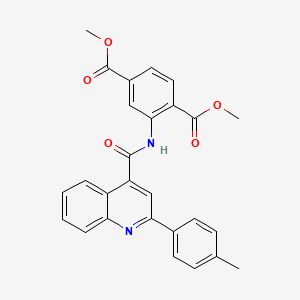 Dimethyl 2-({[2-(4-methylphenyl)quinolin-4-yl]carbonyl}amino)benzene-1,4-dicarboxylate