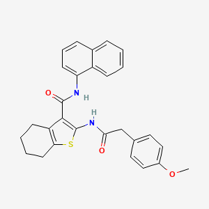 2-{[(4-methoxyphenyl)acetyl]amino}-N-(naphthalen-1-yl)-4,5,6,7-tetrahydro-1-benzothiophene-3-carboxamide