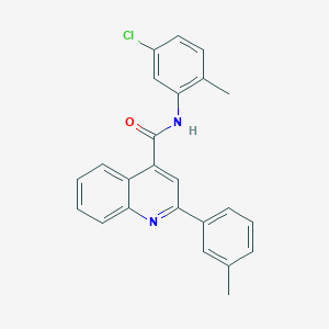 molecular formula C24H19ClN2O B11662615 N-(5-chloro-2-methylphenyl)-2-(3-methylphenyl)quinoline-4-carboxamide 