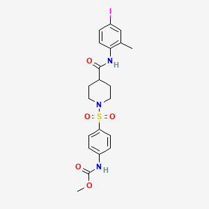 Methyl (4-((4-((4-iodo-2-methylphenyl)carbamoyl)piperidin-1-yl)sulfonyl)phenyl)carbamate