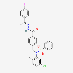 N-(5-chloro-2-methylphenyl)-N-[4-({(2E)-2-[1-(4-iodophenyl)ethylidene]hydrazinyl}carbonyl)benzyl]benzenesulfonamide