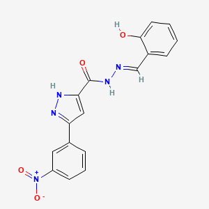 N'-(2-Hydroxybenzylidene)-3-(3-nitrophenyl)-1H-pyrazole-5-carbohydrazide