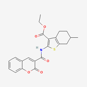 ethyl 6-methyl-2-{[(2-oxo-2H-chromen-3-yl)carbonyl]amino}-4,5,6,7-tetrahydro-1-benzothiophene-3-carboxylate