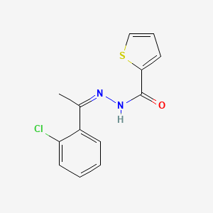 molecular formula C13H11ClN2OS B11662685 N'-[(1Z)-1-(2-chlorophenyl)ethylidene]thiophene-2-carbohydrazide 