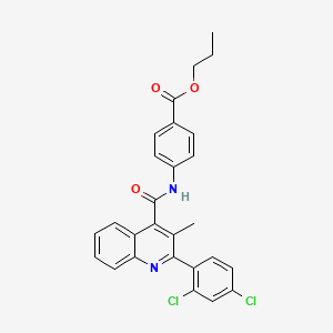 Propyl 4-({[2-(2,4-dichlorophenyl)-3-methylquinolin-4-yl]carbonyl}amino)benzoate