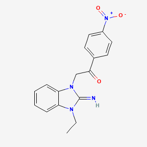 2-(3-ethyl-2-imino-2,3-dihydro-1H-benzimidazol-1-yl)-1-(4-nitrophenyl)ethanone