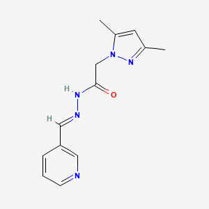 2-(3,5-dimethyl-1H-pyrazol-1-yl)-N'-[(E)-pyridin-3-ylmethylidene]acetohydrazide