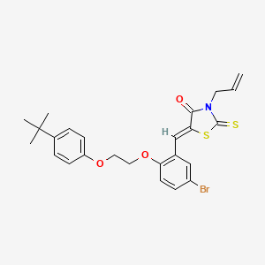 (5Z)-5-{5-bromo-2-[2-(4-tert-butylphenoxy)ethoxy]benzylidene}-3-(prop-2-en-1-yl)-2-thioxo-1,3-thiazolidin-4-one