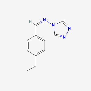 molecular formula C11H12N4 B11662743 N-[(Z)-(4-ethylphenyl)methylidene]-4H-1,2,4-triazol-4-amine 