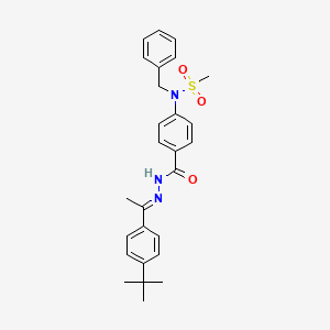 N-benzyl-N-[4-({(2E)-2-[1-(4-tert-butylphenyl)ethylidene]hydrazinyl}carbonyl)phenyl]methanesulfonamide