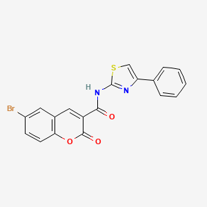 6-bromo-2-oxo-N-(4-phenyl-1,3-thiazol-2-yl)-2H-chromene-3-carboxamide