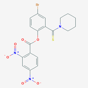 4-Bromo-2-(piperidin-1-ylcarbonothioyl)phenyl 2,4-dinitrobenzoate