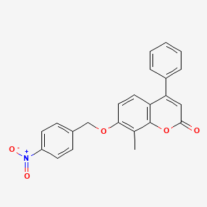 8-Methyl-7-((4-nitrobenzyl)oxy)-4-phenyl-2H-chromen-2-one