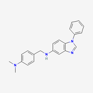 molecular formula C22H22N4 B11662819 N-[4-(dimethylamino)benzyl]-1-phenyl-1H-benzimidazol-5-amine 