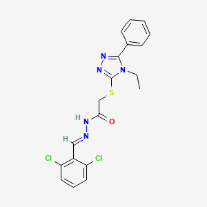 N'-(2,6-Dichlorobenzylidene)-2-((4-ethyl-5-phenyl-4H-1,2,4-triazol-3-yl)thio)acetohydrazide