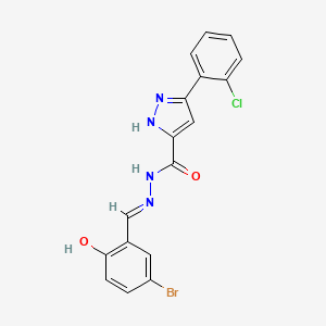 N'-(5-BR-2-Hydroxybenzylidene)-3-(2-chlorophenyl)-1H-pyrazole-5-carbohydrazide